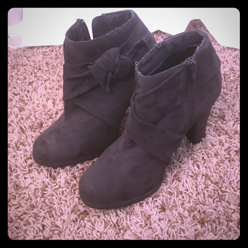 Gray booties